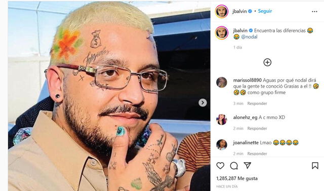 J Balvin subió una foto a Instagram que desató la furia de Christian Nodal.