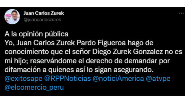 Juan Carlos Zurek se desliga del escándalo de venta de entradas falsas para el concierto de Daddy Yankee que involucra a Diego Zurek.