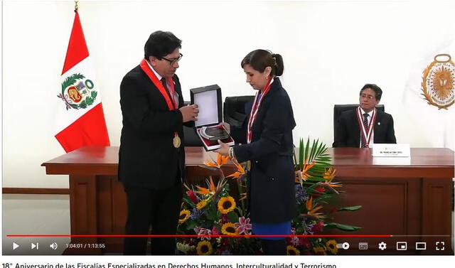 Patricia Benavides, en ceremonia de fiscalías de DDHH