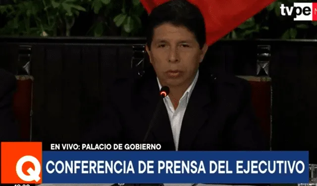 Pedro Castillo responde ante las acusaciones de la Fiscalía. Foto: captura TV Perú