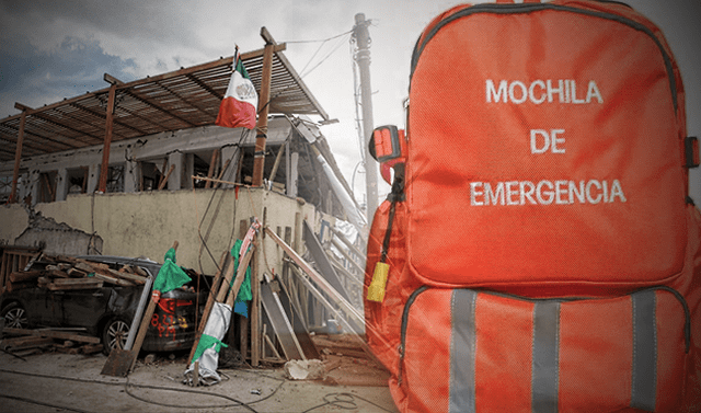 Mochila de emergencia para enfrentar terremotos, sismos y otros desastres naturales. Foto: composición LR / Sáshenka Gutiérrez- EFE y Facebook Mochila de Emergencia Perú.