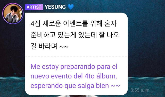 Sobre el comeback de Yesung de SUPER JUNIOR. Foto: @TanairyMtz