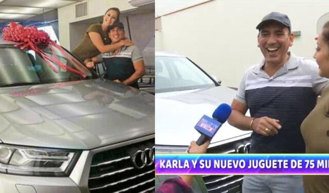Karla Tarazona recibió una costosa camioneta de parte de su esposo cuando cumplieron un mes de casados.