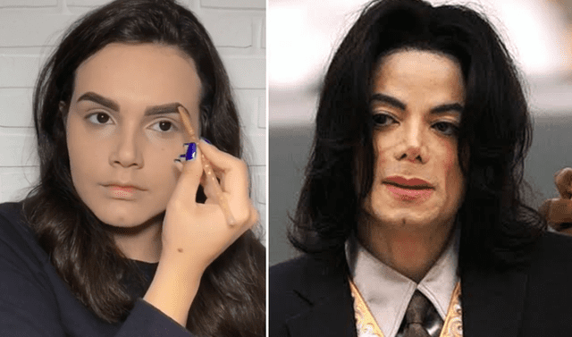  Facebook viral  Chica sufre radical transformación con maquillaje y se convierte en Michael Jackson