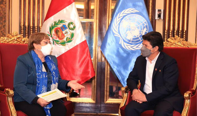 Pedro Castillo y Michelle Bachelet se reunieron en Palacio de Gobierno
