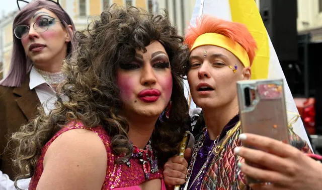 Marcha LGBT en Kiev. Foto: AFP