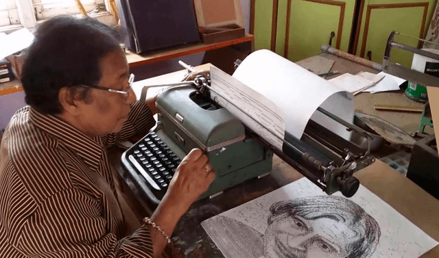 Facebook viral: Hombre sorprende al crear imágenes con una antigua máquina  de escribir video | Tendencias | La República