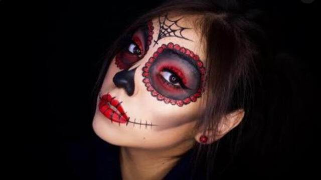 Maquillaje de Catrina por Día de los muertos: cómo pintarse mitad de cara  paso a paso básico, sencillo, fácil y bonito para mujer y niñas | FOTOS |  ATMP | Tendencias | La República