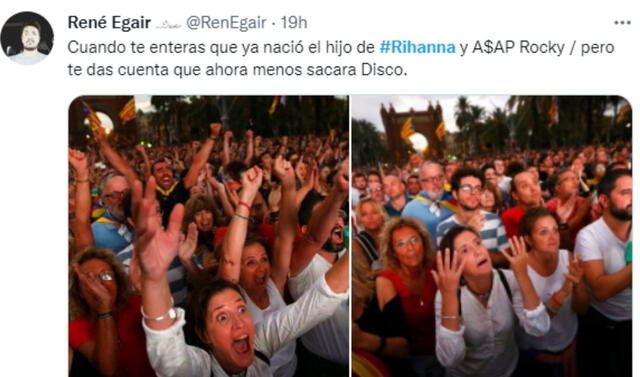 Usuarios compartieron divertidos memes tras el anuncio del nacimiento del hijo de Rihanna y A$ap Rocky.