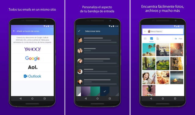 Interfaz de Yahoo Mail para Android. (Foto: Play Store)