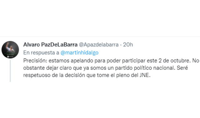 Álvaro Paz de la Barra declara tras quedar fuera de la carrera municipal.
