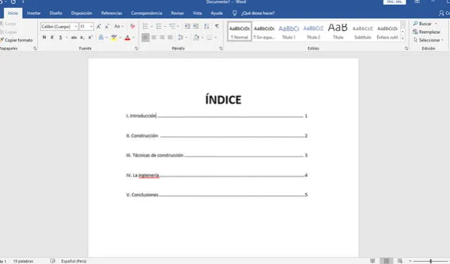 Cómo hacer un indice en word evat | Respuestas | La República