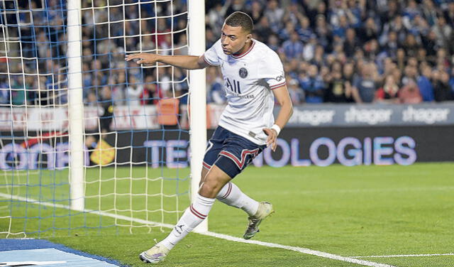 Kylian Mbappé Frenaron La Celebración Del Futbolista Del Psg Racing De Estrasburgo Deportes