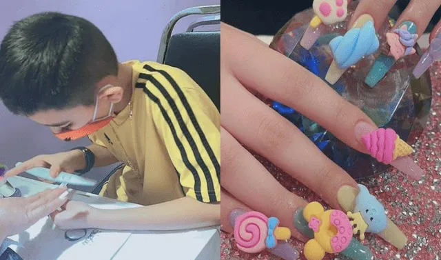 Poner uñas no me hace menos niño”: la historia del manicurista de 9 años  que ayuda a su mamá | Gabriel Aarón Quimbar | Mundo | La República