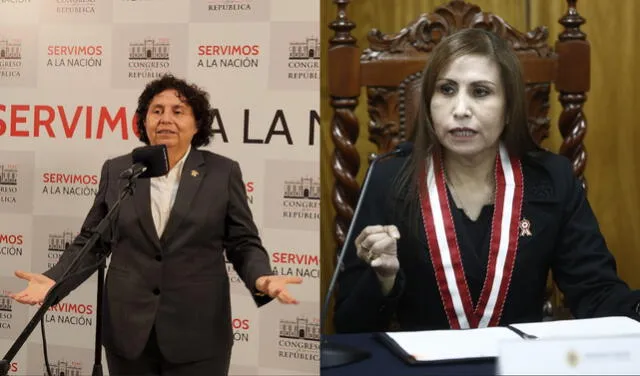  Susel Paredes, extrabajadora de la municipalidad de La Victoria, y la fiscal de la Nación, Patricia Benavides. Foto: composición LR/La República  