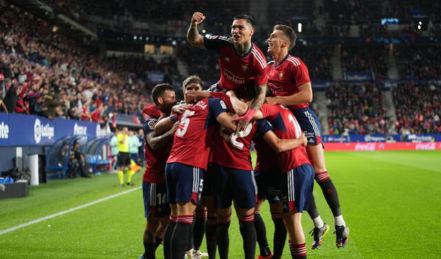 Osasuna se encuentra actualmente en el noveno lugar de la tabla. Foto: AFP   