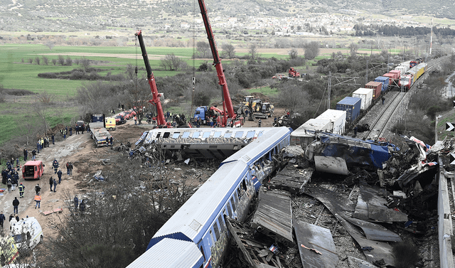  El tren de pasajeros transportaba 342 personas. Foto: AFP   