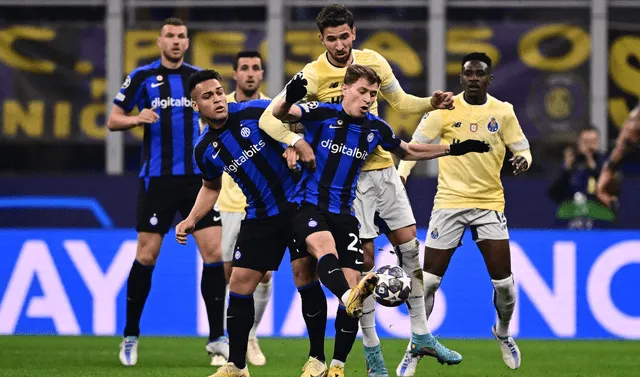 Con gol de Lukaku, Inter venció a Porto en el partido de ida. Foto: AFP   