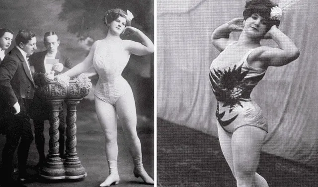  “Lady Hércules, Katie Sandwina. Una combinación de fuerza, formas y belleza femenina”. Foto: Wikipedia    