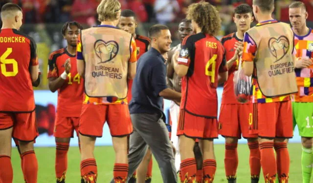  Eden Hazard fue ovacionado durante cotejo por las clasificatorias a la Eurocopa 2024. Foto: EFE   