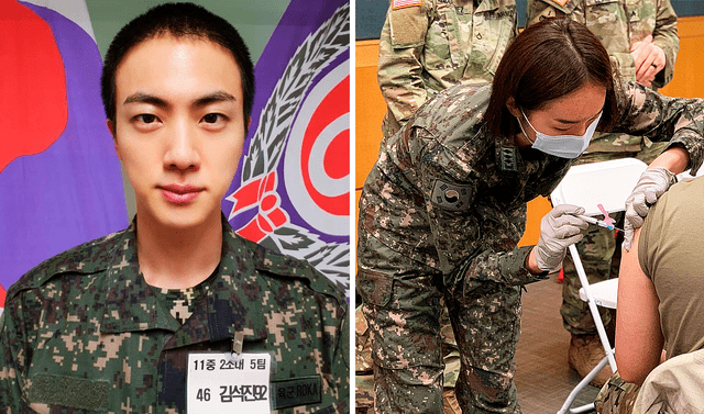 Jin de BTS habría sufrido acoso por parte de una enfermera en el servicio militar. Foto: composición LR/BIGHIT/Ejército de Corea