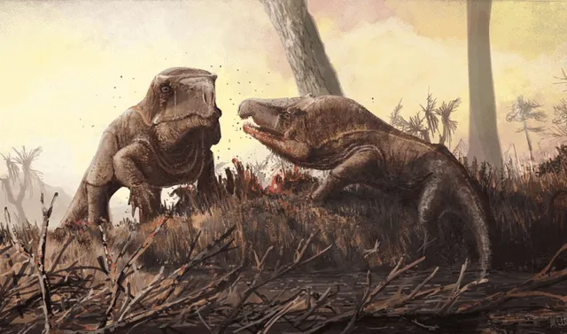 Los Garjainia eran una de las criaturas que vivían antes de los dinosaurios. Imagen: Mark Witton   