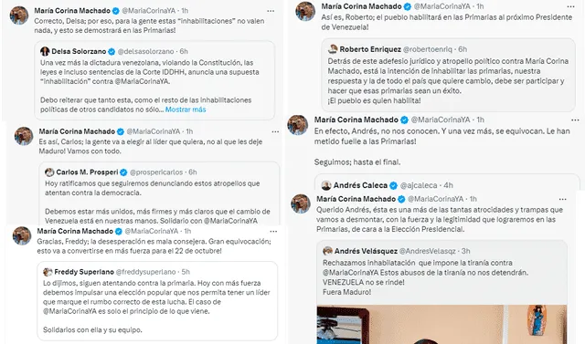 Gobierno de Maduro contesta a EE. UU. por inhabilitación a María Corina Machado | inhabilitación María Corina Machado | Nicolas Maduro hoy | Venezuela
