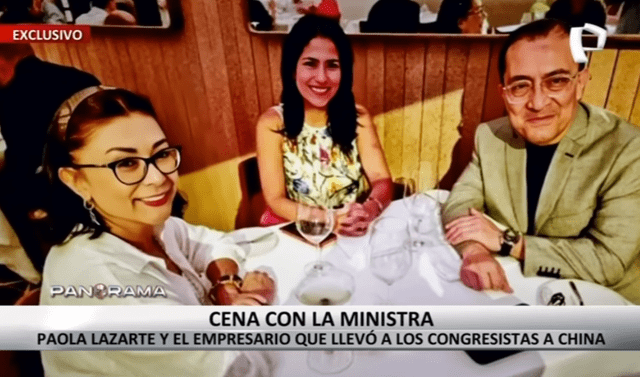 Paola Lazarte asumió el MTC en diciembre del 2022, formó parte del primer gabinete de Dina Boluarte. Foto: captura de “Panorama” - Video: “Panorama”