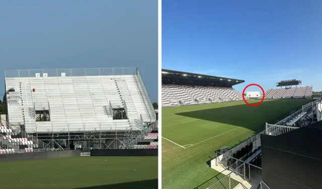  Así se verá el DRV PNK Stadium durante la presentación de Lionel Messi. Foto: Franco Panizo/Twitter   