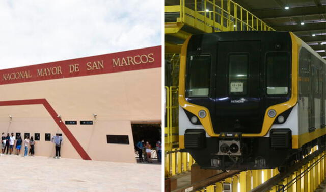  Línea 2 del Metro de Lima contemplará una de sus estaciones al interior de la UNMSM. Foto: composición LR/UNMSM/Facebook/Andina    