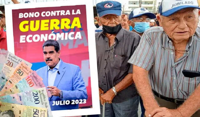 Los trabajadores jubilados reciben también el Bono de Guerra Económica. Foto: composición LR/ Patria/ Red Press/ Airtm   