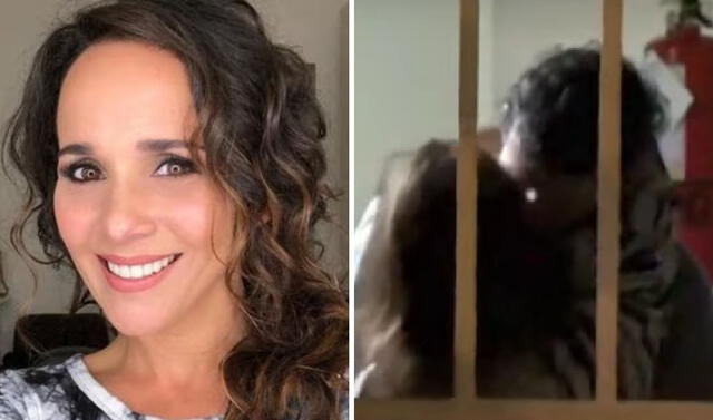 Érika Villalobos fue grabada por las cámaras de 'Magaly TV, la firme', besándose con un hombre. Foto: Composición LR/Érika Villalobos/Instagram/Captura ATV   