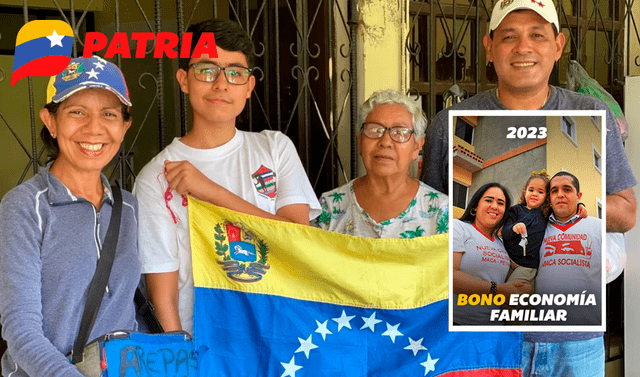 Bono economía familiar es recibido por el núcleo de la familia. Foto: composición LR/Somos Venezuela/Twitter/Voz de América/Patria