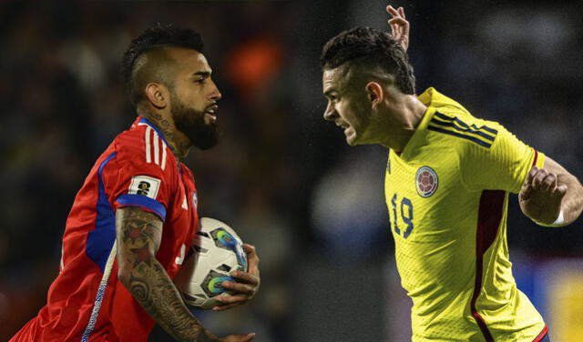 Chile vs. Colombia: ambas selecciones han quedado fuera de los dos últimos mundiales. Foto: composición LR/AFP   