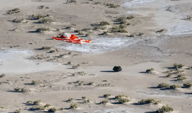 La cápsula aterrizó en el desierto de Utah, el 24 de septiembre. Foto: NASA 