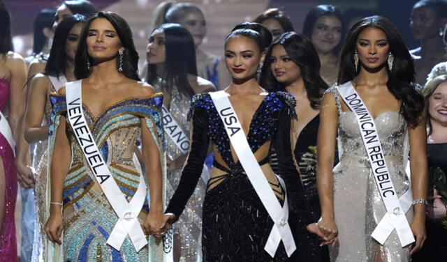  R'bonney Gabriel, miss Estados Unidos 2022, resultó ganadora del concurso Miss Universo 2022. Foto: AFP   