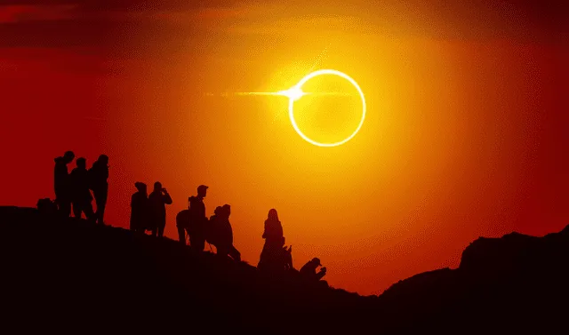  Un eclipse solar anular también es llamado anillo de fuego debido a que el satélite oculta el Sol, pero deja sus bordes visibles. Foto: Star Walk   