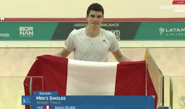  Diego Elías se coronó como bicampeón en los Juegos Panamericanos. Foto: captura/Panam Sports   