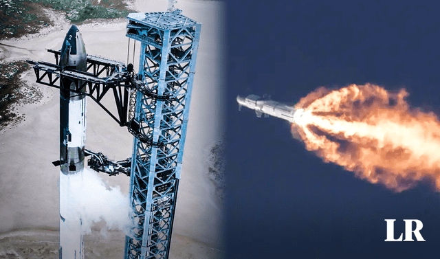  Starship es considerado el cohete más grande de la historia. Foto: composiciónLR/SpaceX   