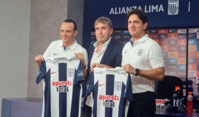 Alejandro Restrepo, Néstor Bonillo y Bruno Marioni inician una nueva etapa en Alianza Lima para este 2024. Foto: La República/Rosario Rojas   