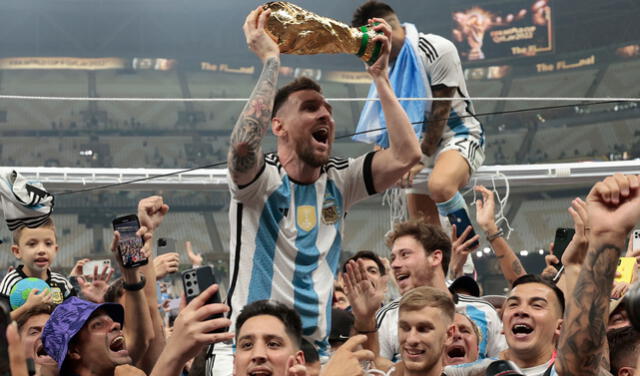  Lionel Messi ganó su primer (y hasta ahora único) Mundial en Qatar 2022. Foto: EFE    