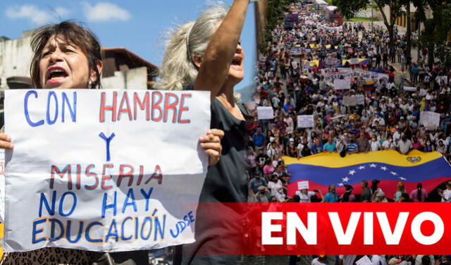 Durante el 2023 los docentes en Venezuela hicieron sentir su voz en protesta. Foto: composición LR   