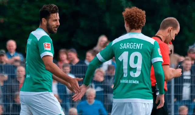 Claudio Pizarro y Josh Sargent jugaron juntos en Werder Bremen. Foto: Werder Bremen   