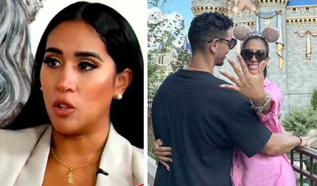  Melissa Paredes y Anthony Aranda formalizaron su relación en diciembre del 2021. Foto: composición LR/captura de América TV/Melissa Paredes/Instagram    