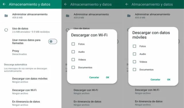 Asegúrate de haber desactivado la descarga automática. Foto: La República Asegúrate de haber desactivado la descarga automática. Foto: La República
