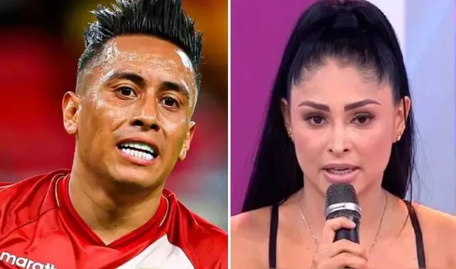  Pamela López, esposa de Christian Cueva, aseguró que Pamela Franco recibía depósitos de dinero del futbolista. Foto: Composición LR/AFP/Captura América TV    