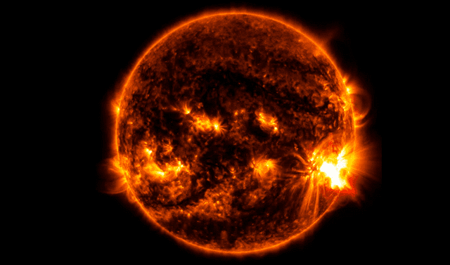  Las manchas solares son áreas más pequeñas de fuerzas magnéticas particularmente fuertes en la superficie del Sol. Foto: NOAA   