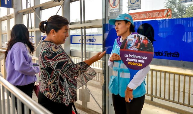 Plan piloto busca combatir el acoso sexual en el Metropolitano. Foto: ATU   