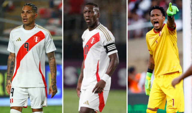  Paolo Guerrero, Luis Advíncula y Pedro Gallese son tres de los jugadores con más edad de la selección peruana. Foto: composición de LR/Luis Jiménez/AFP    