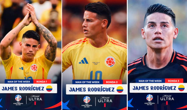 James Rodríguez la rompió en las tres semanas que duró la fase de grupos. Foto: Copa América   